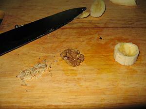 Banasplit/cake for my hamster Lucy.