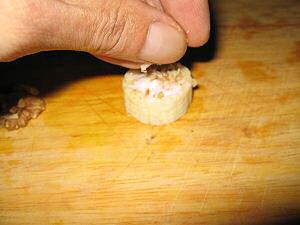 Banasplit/cake for my hamster Lucy.