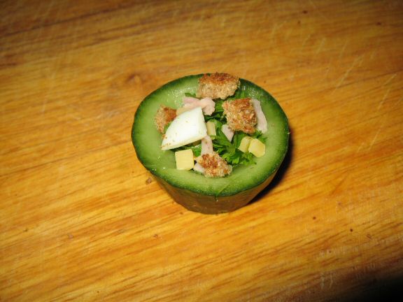 Cookin' Ceasar Salad for my hamster Lucy.