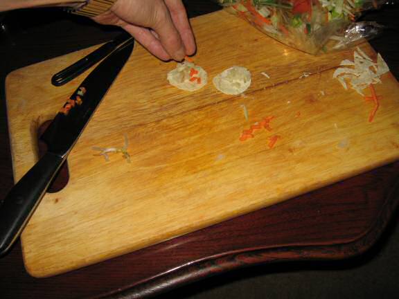 Cookin' a Veggie Taco for my hamster Lucy.