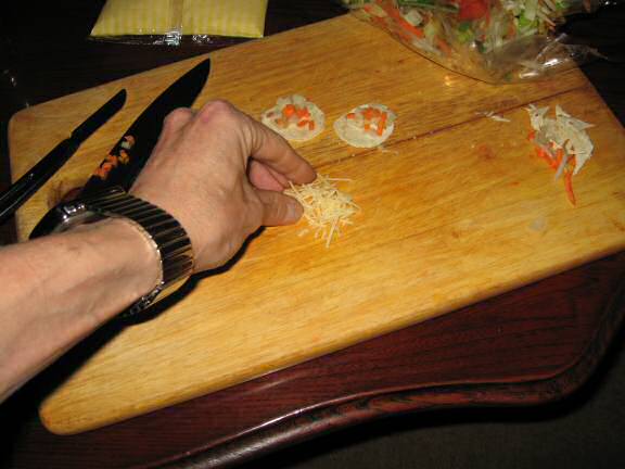 Cookin' a Veggie Taco for my hamster Lucy.