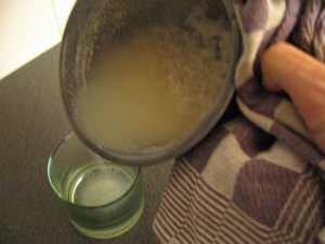 Cookin' r-Ice Tea for my hamster Lucy.