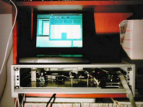 A Picture of the HamsterTracker (tm) system setup. © Copyright Peacoque Labs