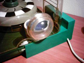 The final Treadmill sensor. Installed here. Note that the treadmill itself is not installed, but laying flat.