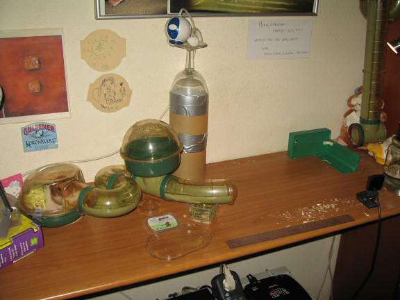 My hamster Lucy's latest cage clean.