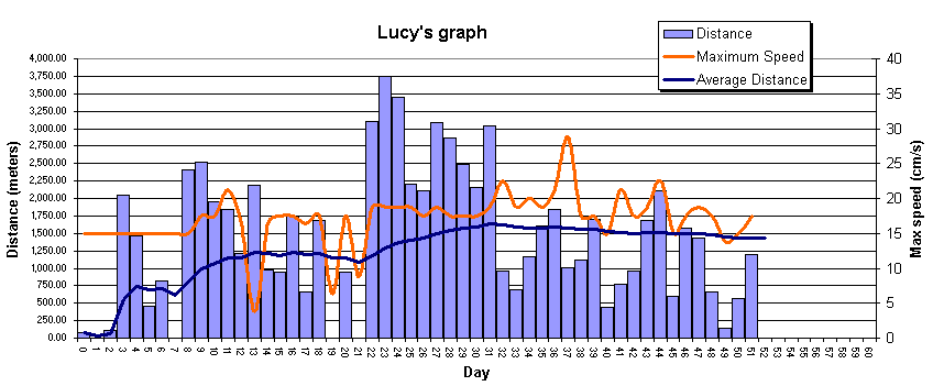 Graph of Lucy's statistics as of January 31, 2005 (19:43)