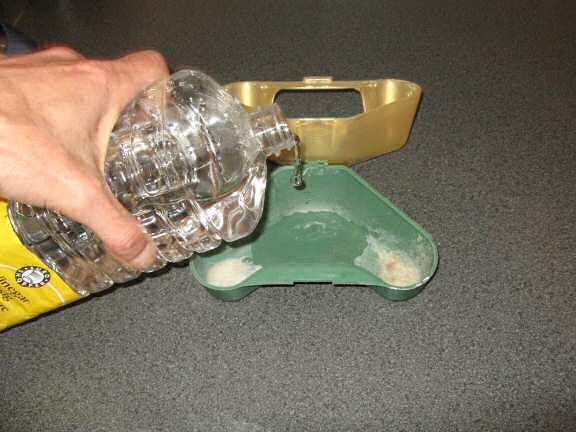 Cleaning Lucy's stuff.