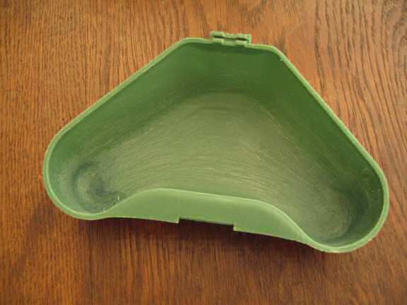 Cleaning Lucy's stuff.