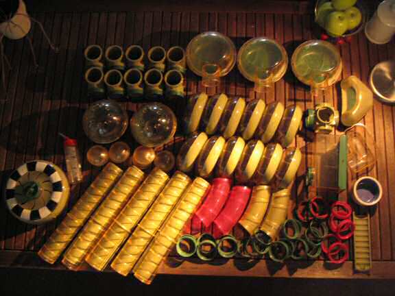 Cleaning Lucy's cage.