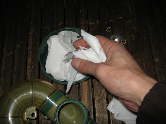 Cleaning my hamster Lucy's bedroom.