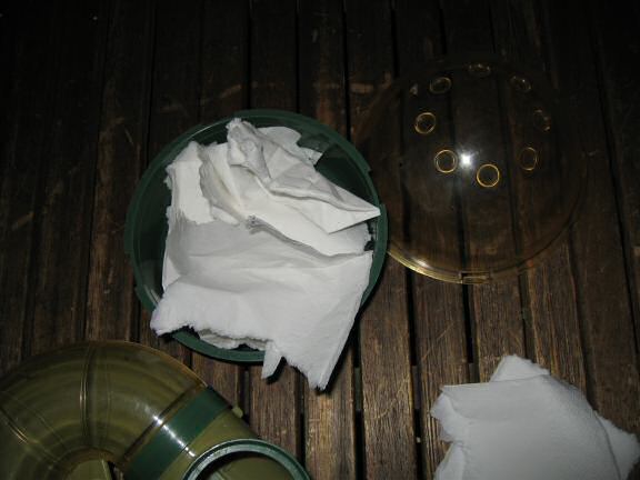 Cleaning my hamster Lucy's bedroom.