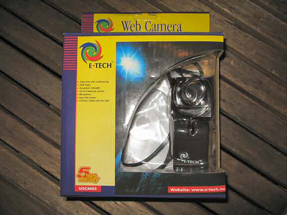 Photo of webcam, donated by Edwin.