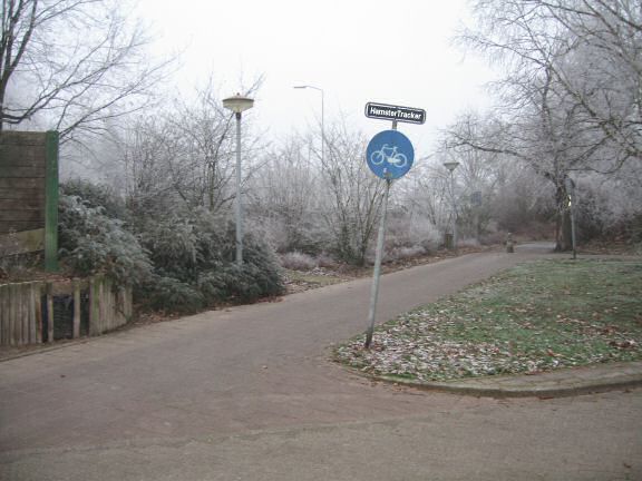 In front of the HamsterTracker(tm)-Headquarters.