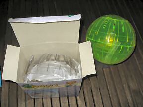 Picture of Lucy's old and new Explorer ball