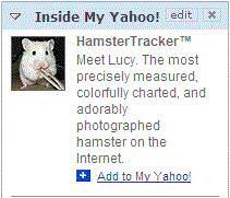 Inside My Yahoo!: Meet Lucy. The most precisely measured, colorfully charted, and odorably photographed hamster on the Internet.