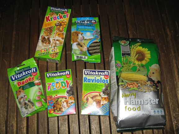 Getting stuff from the pet-store for my hamster Lucy.