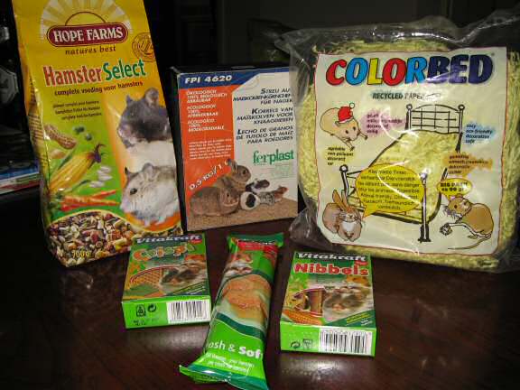 The stuff I bought at the petstore today!