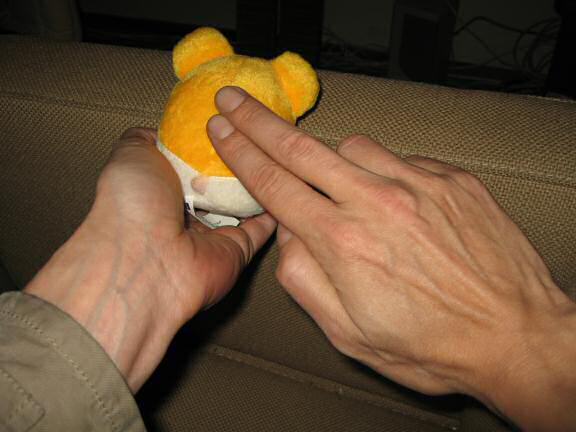 Re-enactment of the quality time I had with my hamster Lucy!