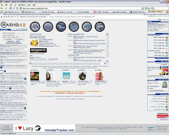 Lucy's banner on Radio42.com.