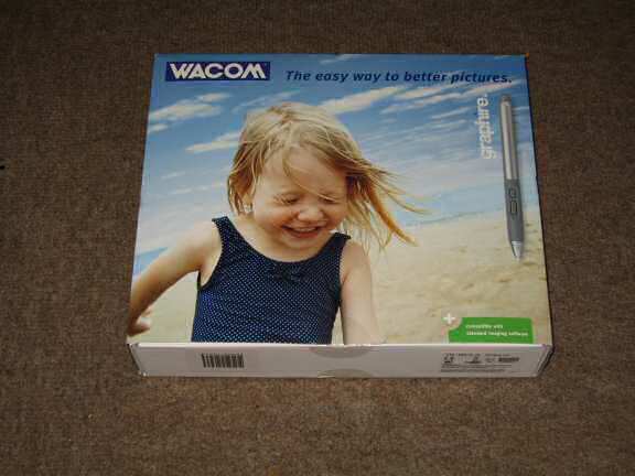 Unpacking the Wacom Graphic tablet.