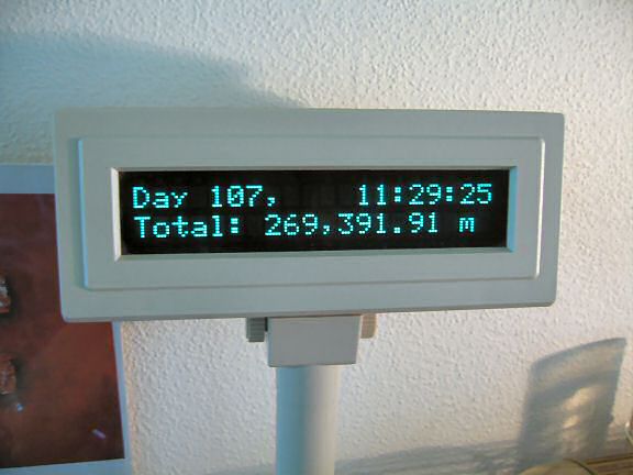 Picture of a display showing Lucy statistics.