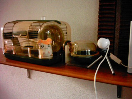 HamsterTracker(tm) setup before testing.