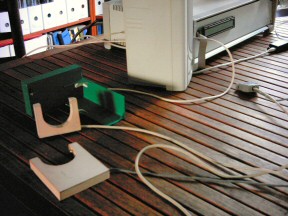 HamsterTracker(tm) with the three IR-sensors.