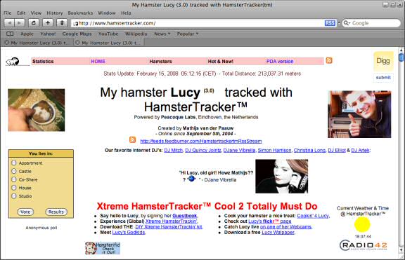 Browser problems at HamsterTracker.com