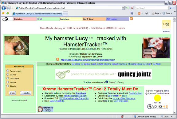 Browser problems at HamsterTracker.com