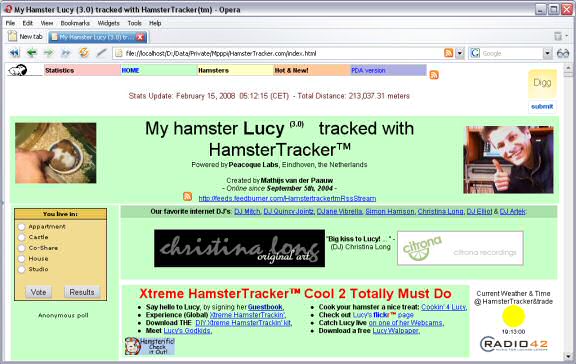 Browser problems at HamsterTracker.com