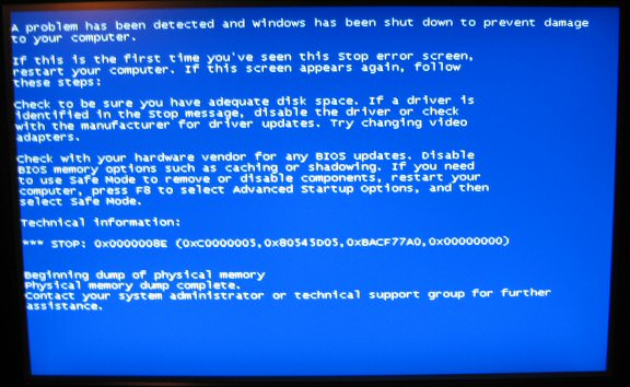 Unfortunate, Dream Machine Error Message, nice blue background with nice white characters !