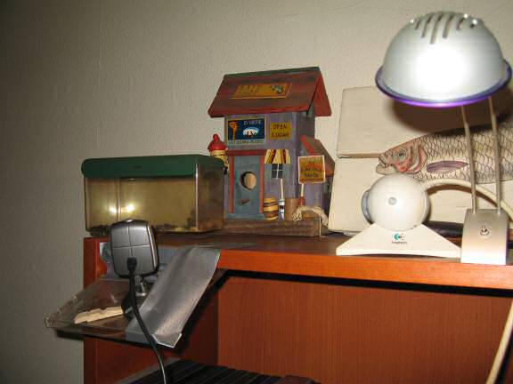 Test setup of webcam no. 7. (recording Lucy's 'Meditation room'.)