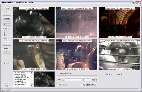 My webcam server in action.