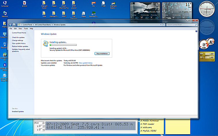 Windows 7 - Webcam outage ... and my hamster Lucy.
