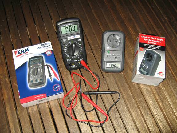 A digital multi-meter and a digital energy-meter.
