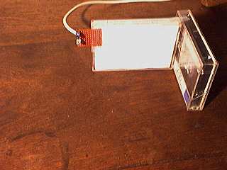 Second prototype of the Treadmill sensor, using tape cassettes & sticky tape 