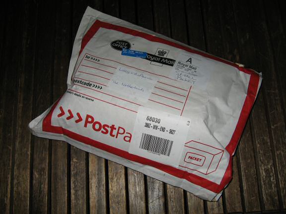 A package by Sophie for my hamster Lucy.